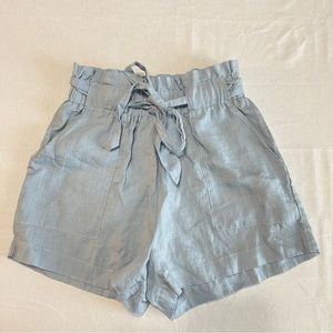 Olivaceous Paper bag shorts Light Blue Size Small